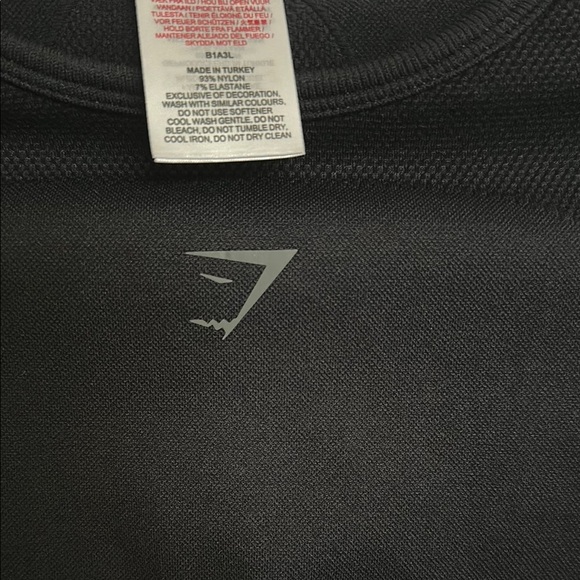 Gym Shark Black Long Sleeve Crop Top - Picture 7 of 7